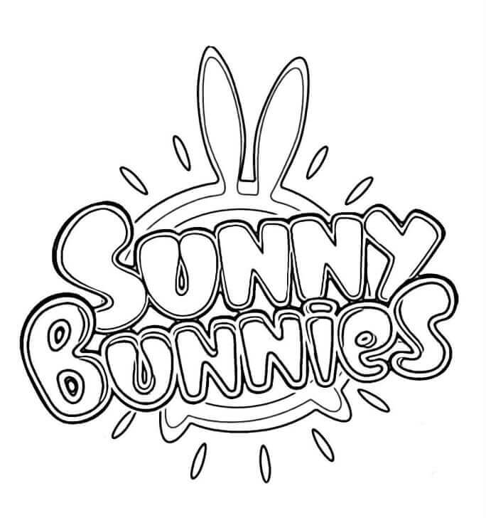 Logotipo Conejitos Soleados para colorir