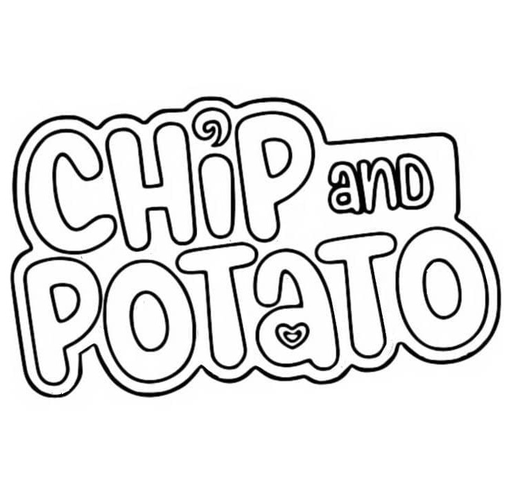 Logotipo De Chip y Potato para colorir