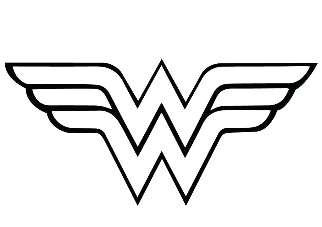 Logotipo de la Mujer Maravilla para colorir
