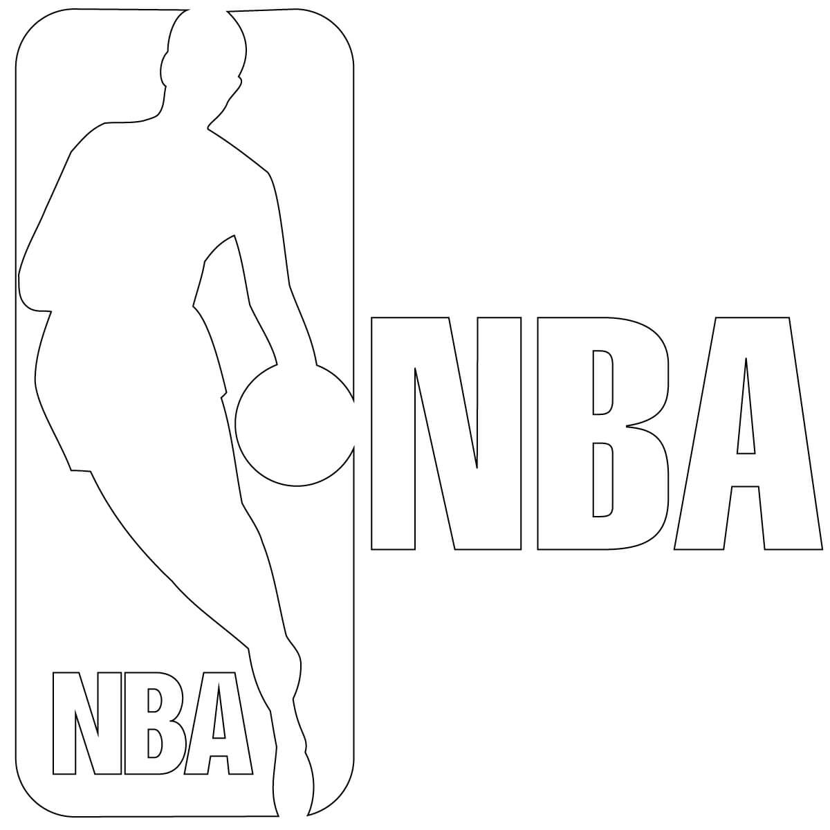 Dibujos de Logotipo de la NBA para colorear