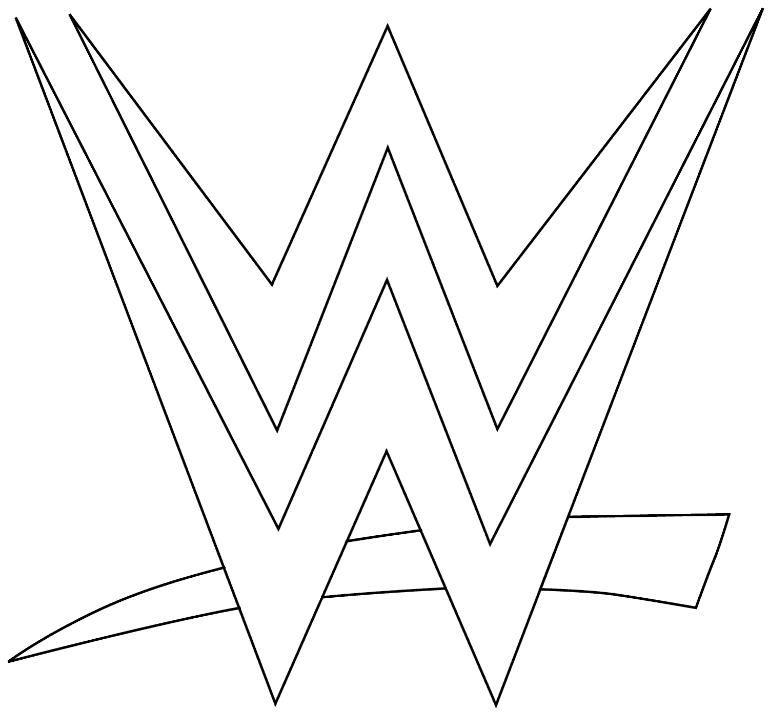 Dibujos de Logotipo De La WWE para colorear