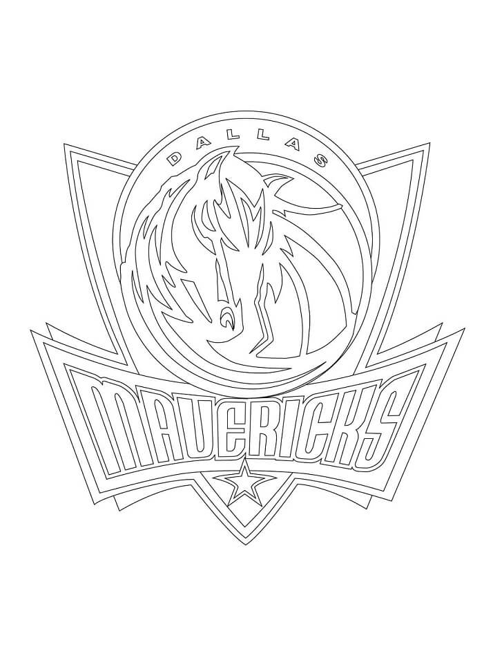Dibujos de Logotipo de los Mavericks de Dallas para colorear