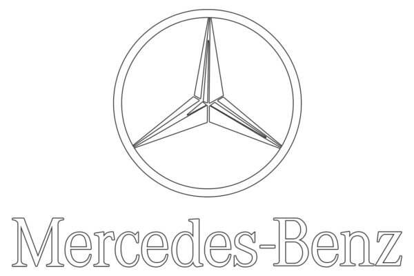 Logotipo De Mercedes para colorir