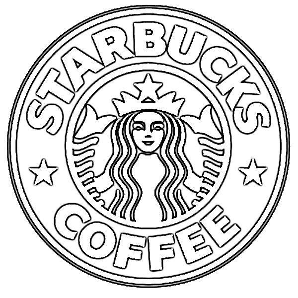 Dibujos de Logotipo De Starbucks Café para colorear