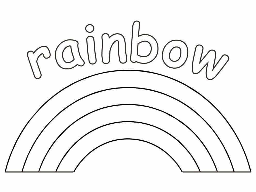 Logotipo Del Arco Iris para colorir