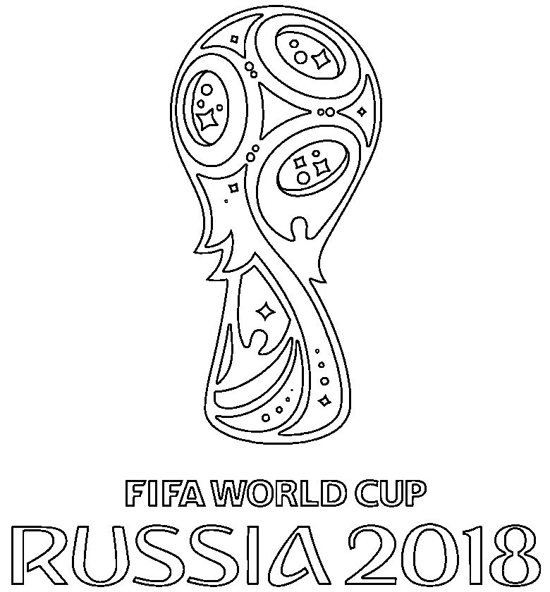 Logotipo Oficial De La Copa Del Mundo 2018 para colorir