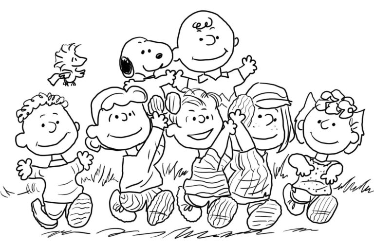Dibujos de Los Chicos Vomitan a Charlie y Snoopy para colorear