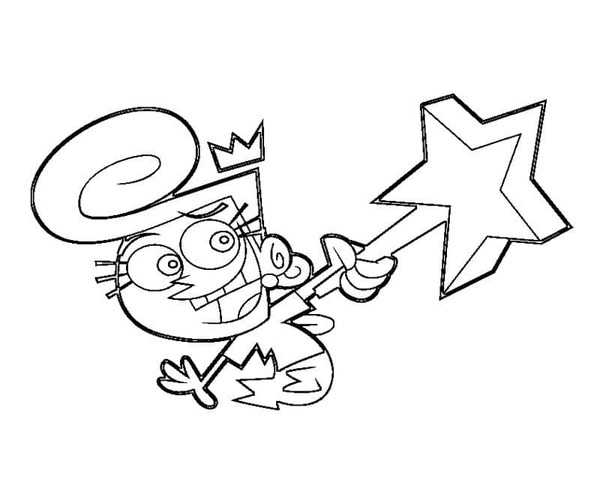 Dibujos de Los Padrinos Mágicos fácil gratuito para colorear