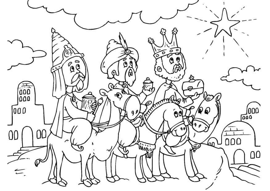 Dibujos de Los Reyes Magos 10 para colorear