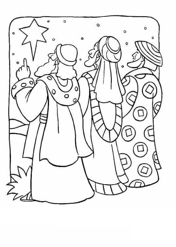 Los Reyes Magos 3 para colorir