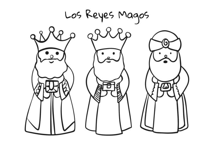 Dibujos de Los Reyes Magos 7 para colorear