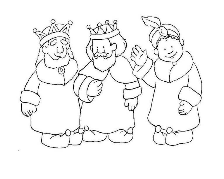 Dibujos de Los Reyes Magos 8 para colorear