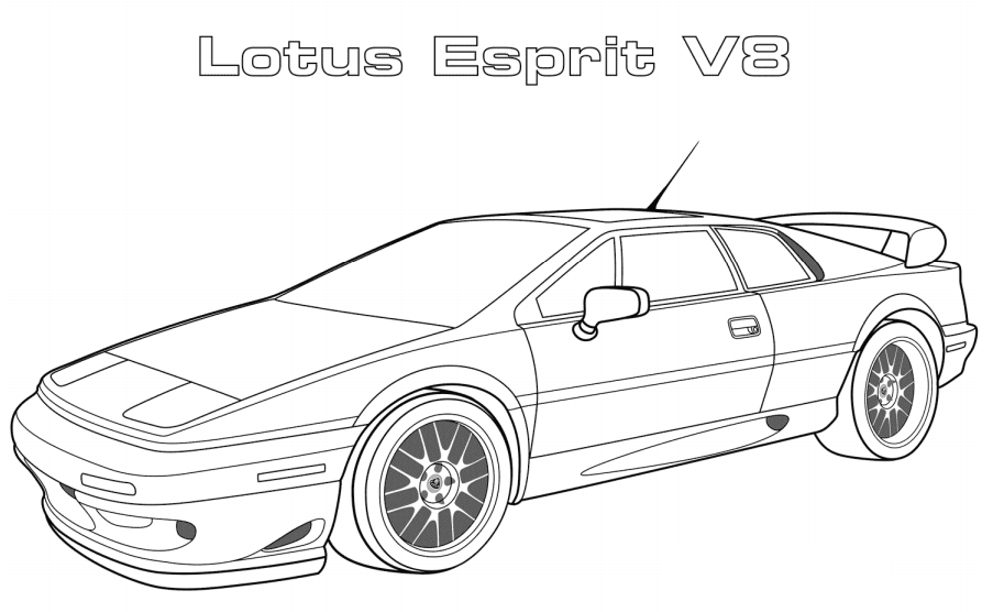 Dibujos de Lotus Esprit V8 para colorear