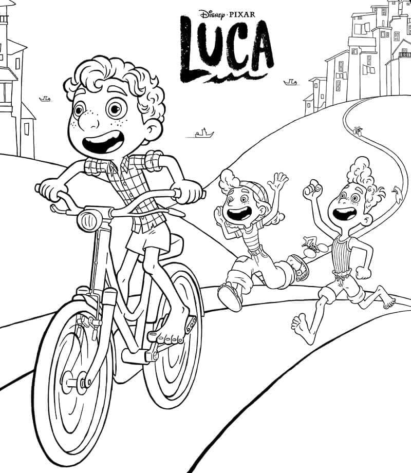Luca y sus Amigos Graciosos para colorir