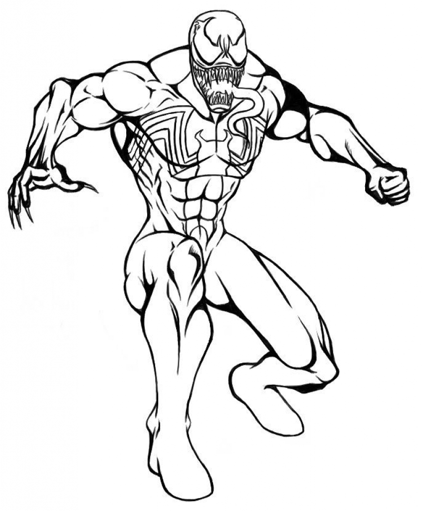 Dibujos de Lucha Contra El Venom para colorear
