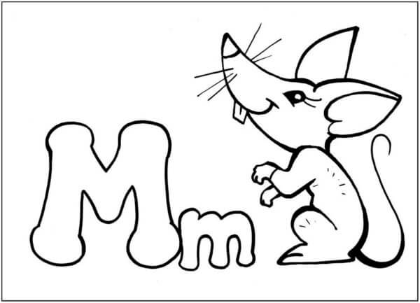 M Para Ratón para colorir