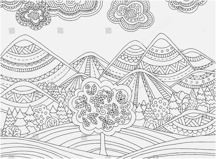 Dibujos de Mandala De Montaña para colorear