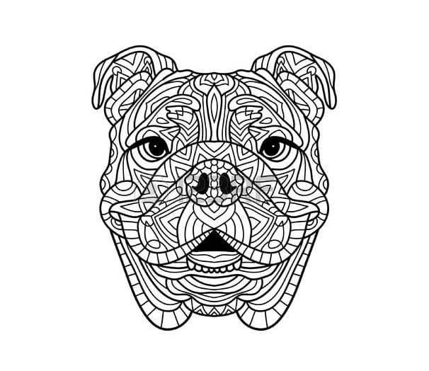Dibujos de Mandala de perro para descargar gratis para colorear