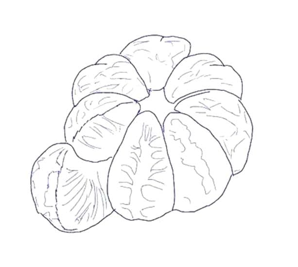 Dibujos de Mandarina 1 para colorear