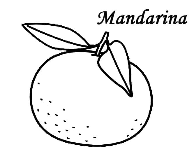 Dibujos de Mandarina 2 para colorear