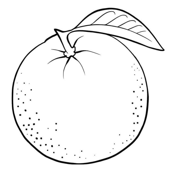 Dibujos de Mandarina 3 para colorear