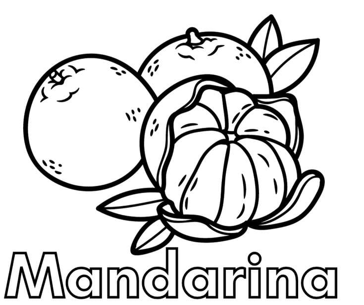 Dibujos de Mandarina 5 para colorear
