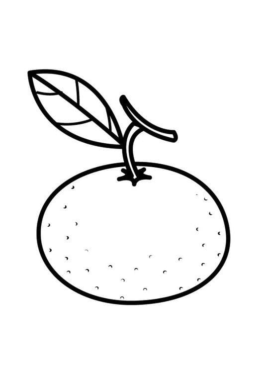 Dibujos de Mandarina 6 para colorear