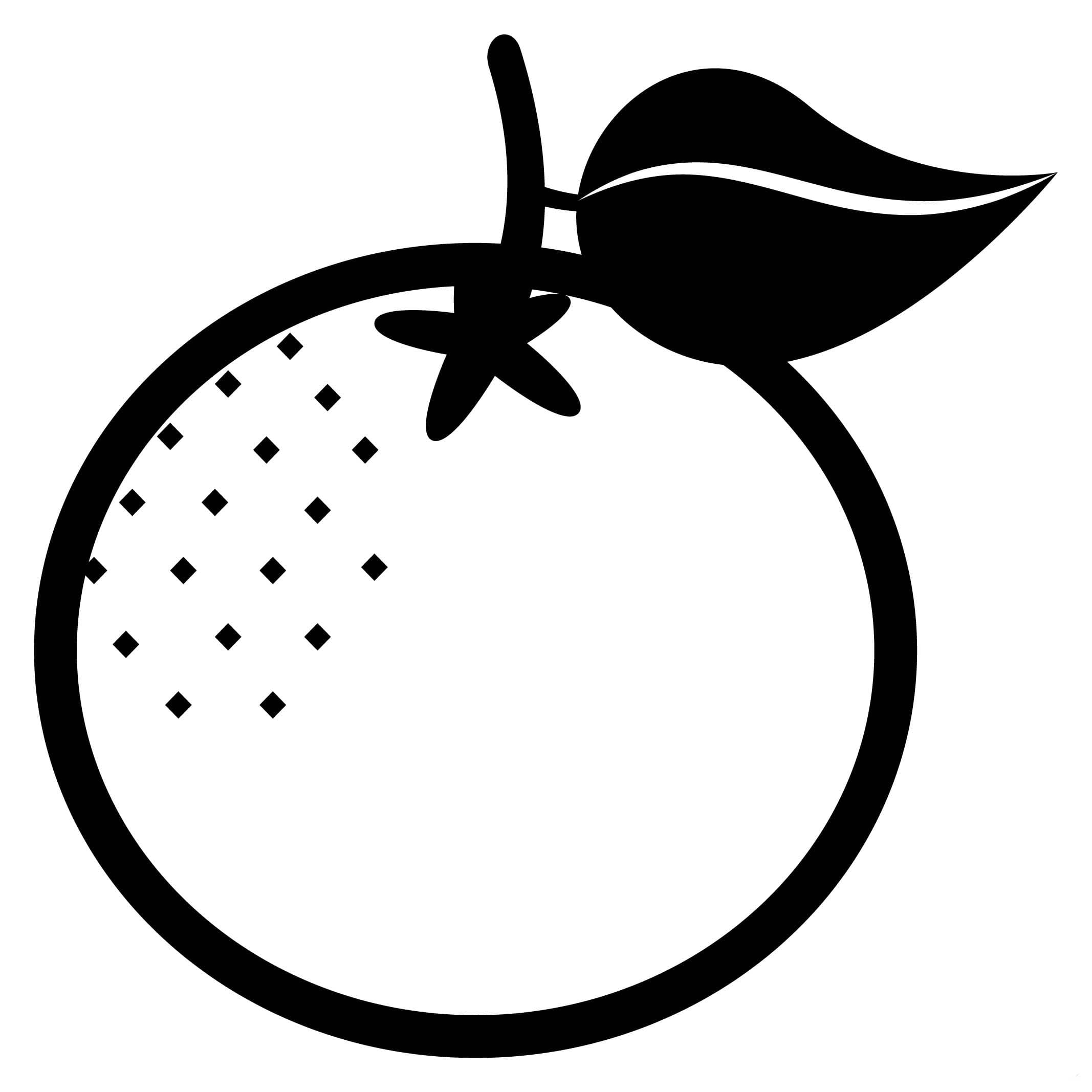 Dibujos de Mandarina básico para colorear
