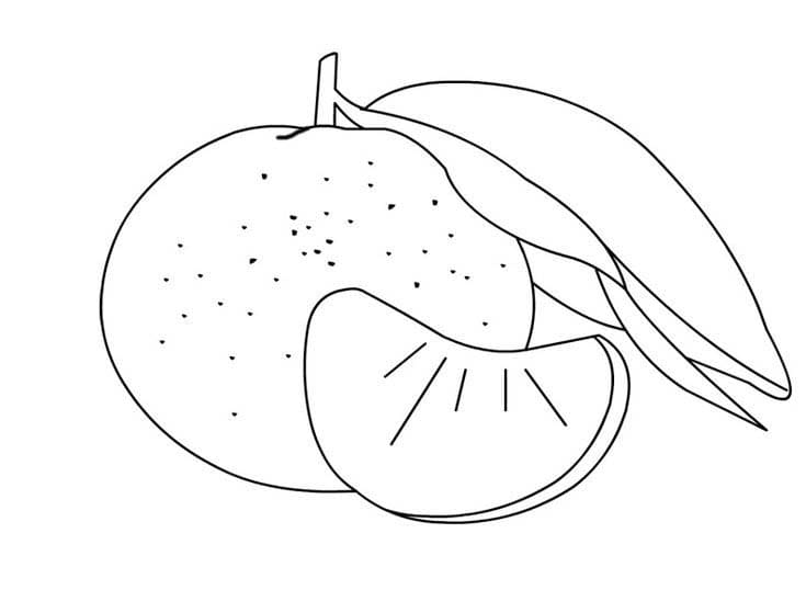 Dibujos de Mandarina en niños para colorear