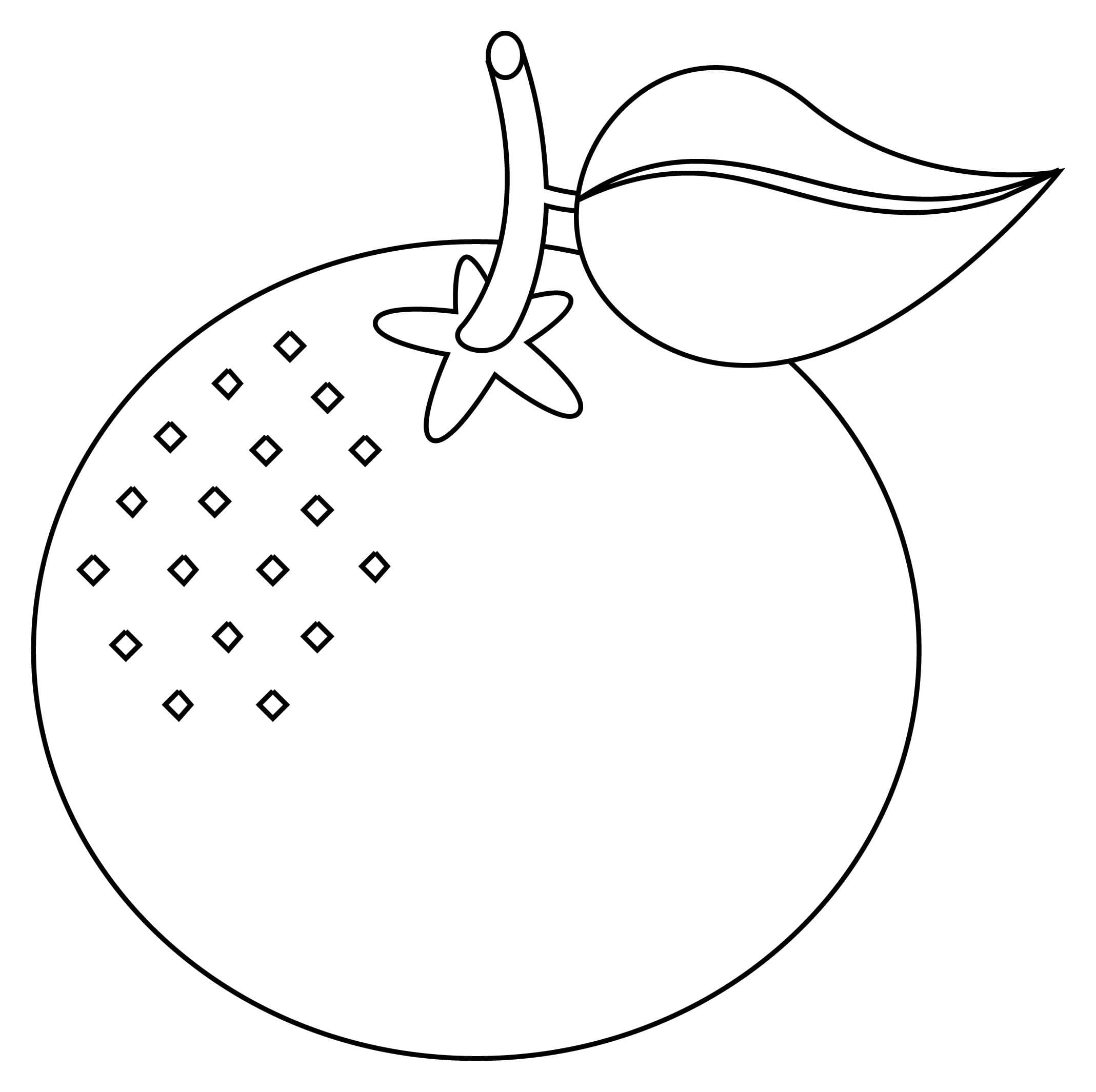 Dibujos de Mandarina gratis para colorear