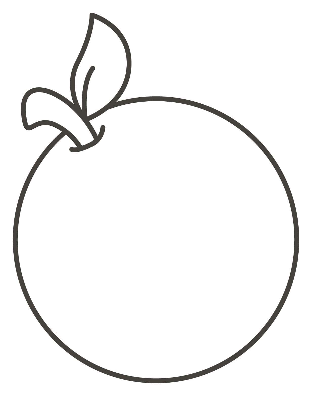 Dibujos de Mandarina imprimible gratis para colorear