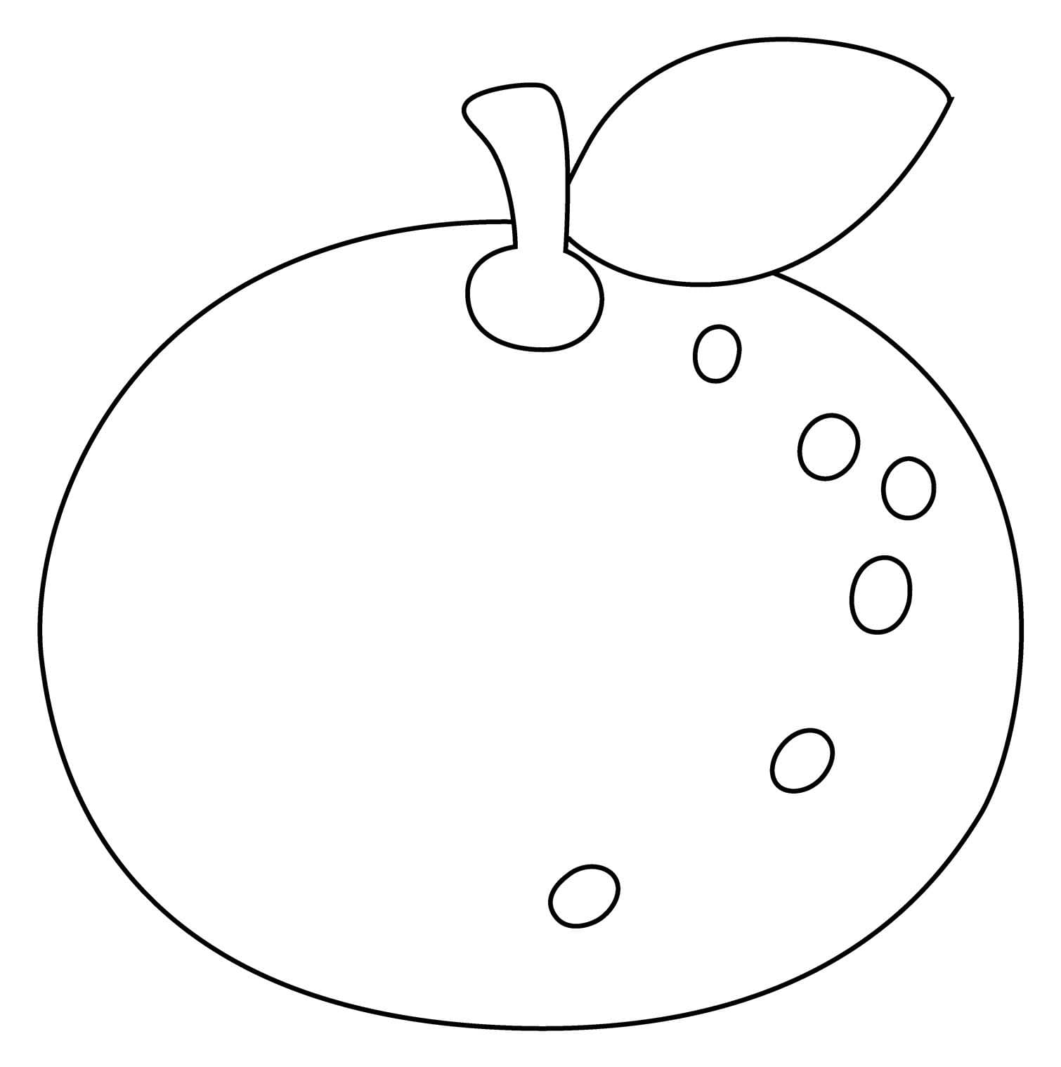 Dibujos de Mandarina muy básico para colorear