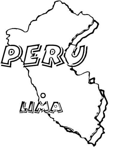 Mapa De Perú para colorir