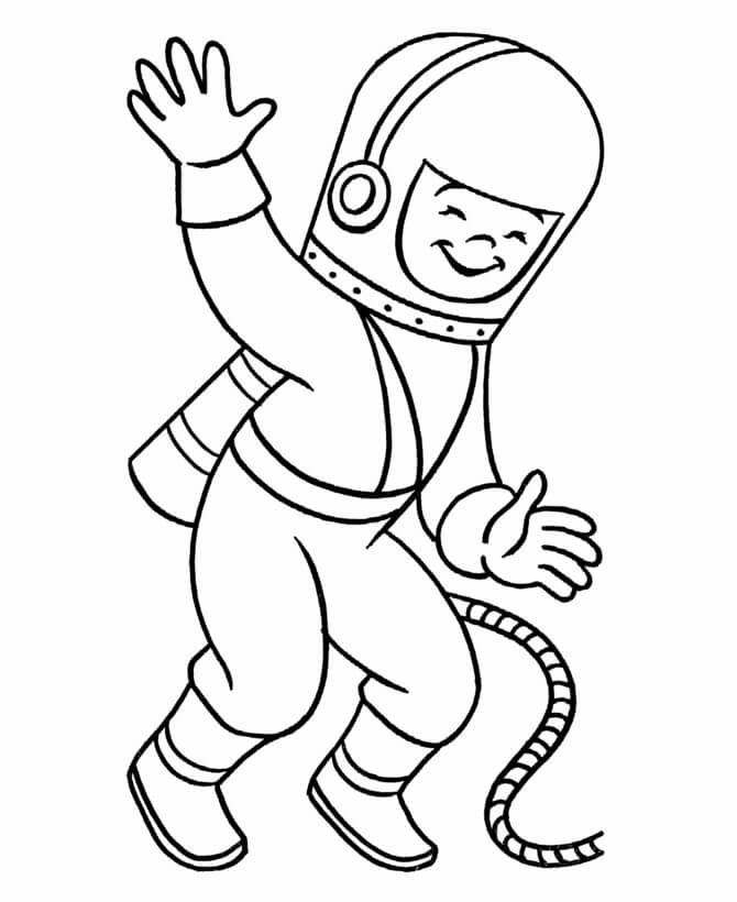 Maravilloso Astronauta para colorir