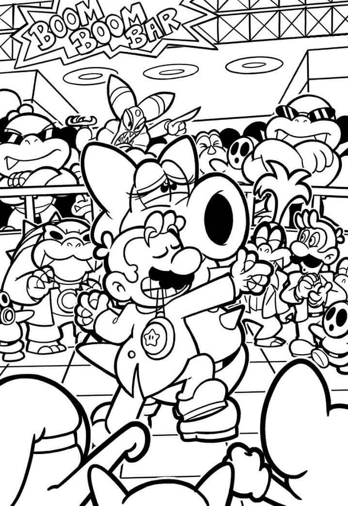 Mario Baile para colorir