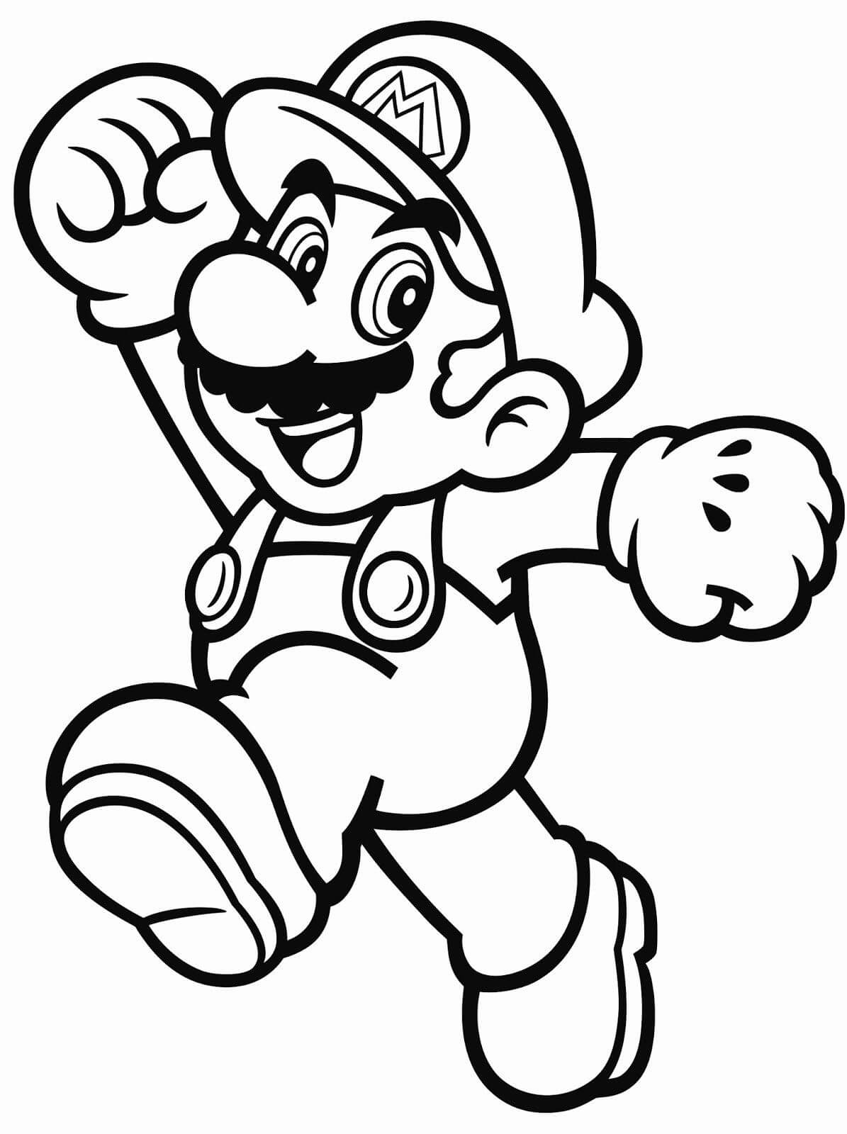 Mario Genial para colorir