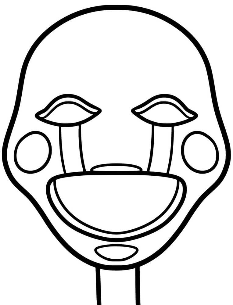 Máscara de Marioneta para colorir
