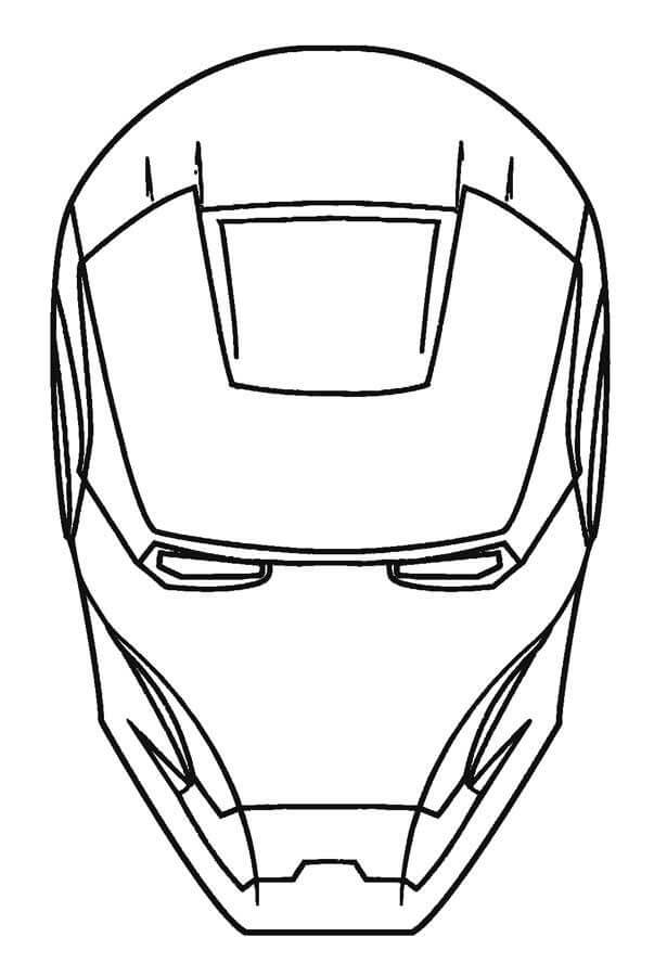Máscara Ironman para colorir