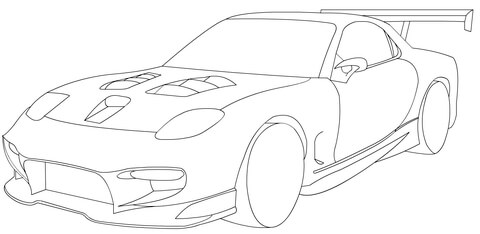 Dibujos de Mazda RX7 para colorear