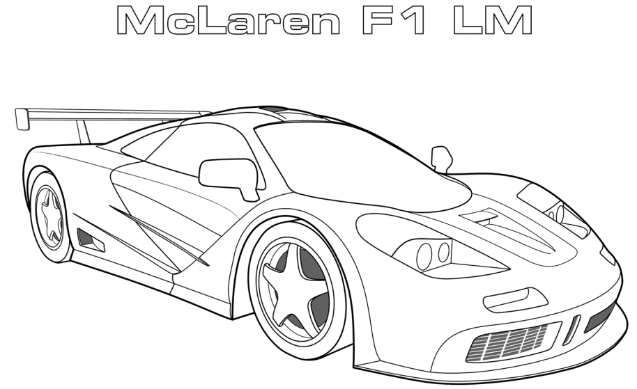 Dibujos de McLaren F1 LM para colorear