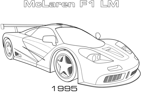McLaren F1 LM para colorir