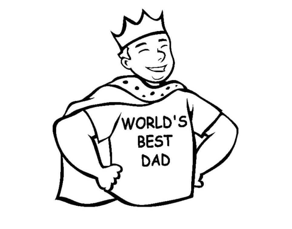 Dibujos de Mejor Papá Del Mundo para colorear