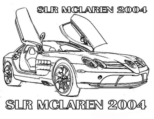Dibujos de Mercedes-Benz SLR McLaren Construido Para Carreras para colorear