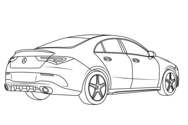 Dibujos de Mercedes CLA AMG 2022 para colorear