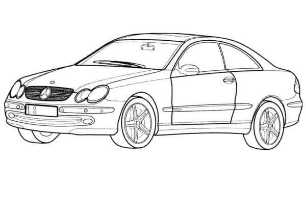 Dibujos de Mercedes CLK 500 para colorear