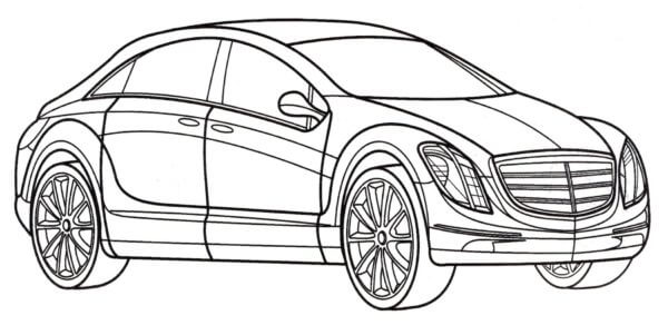 Mercedes Dibujo Gratis para colorir