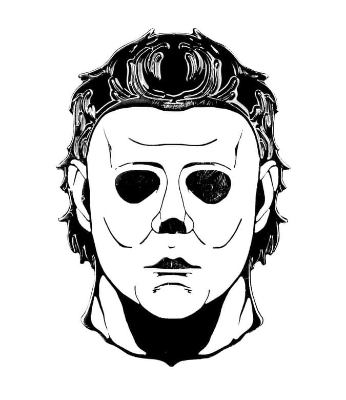 Dibujos de Michael Myers fácil en niños para colorear
