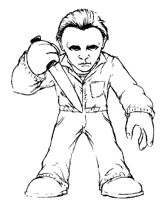 Dibujos de Michael Myers fácil gratuito para colorear