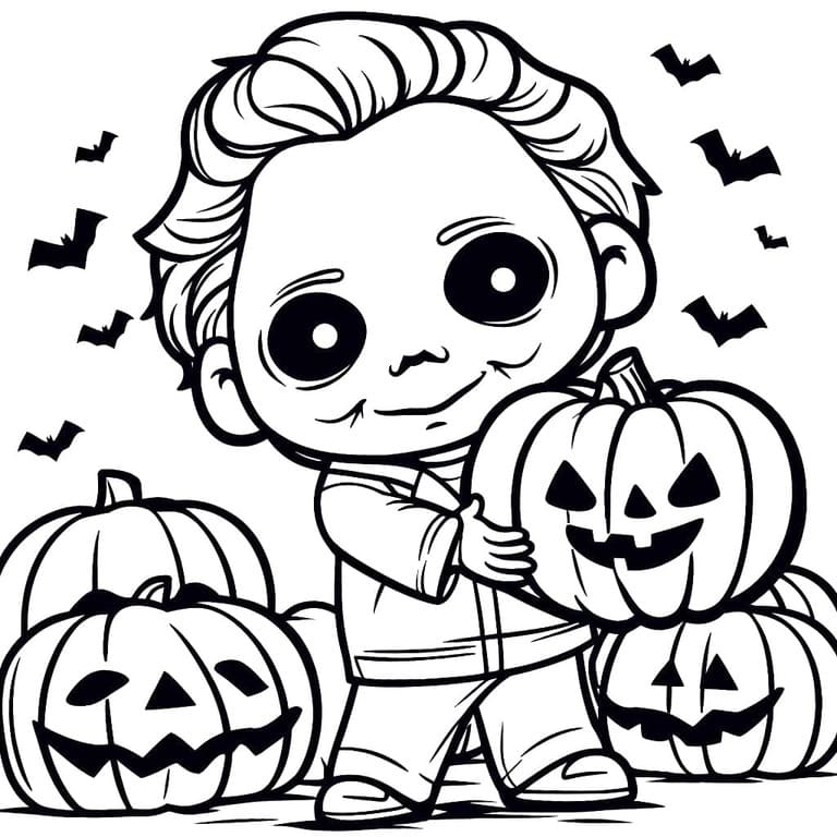 Dibujos de Michael Myers Gratis para niños para colorear
