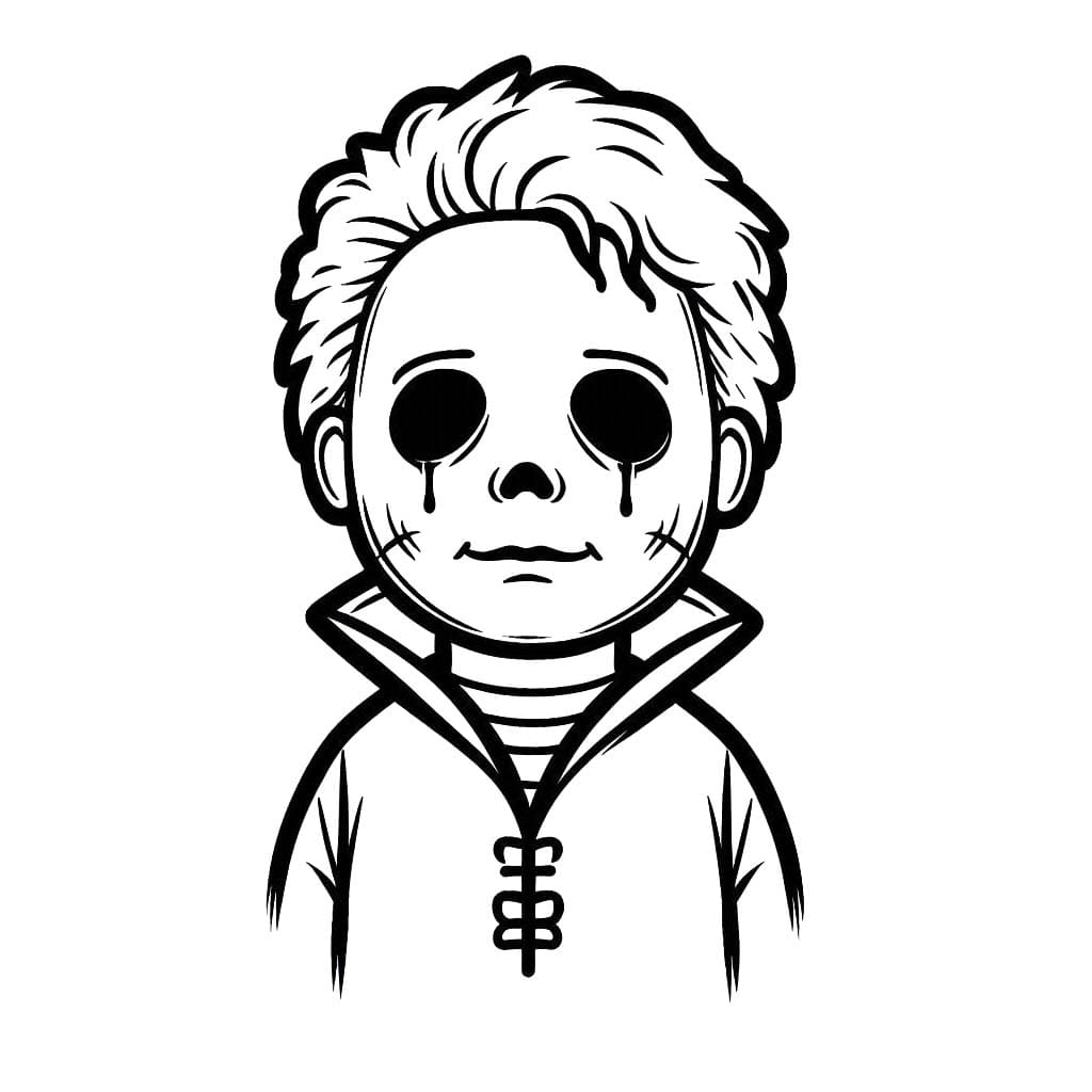 Dibujos de Michael Myers imprimible gratis para colorear